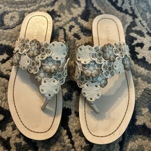 Coach Lottie Floral Thong Sandals